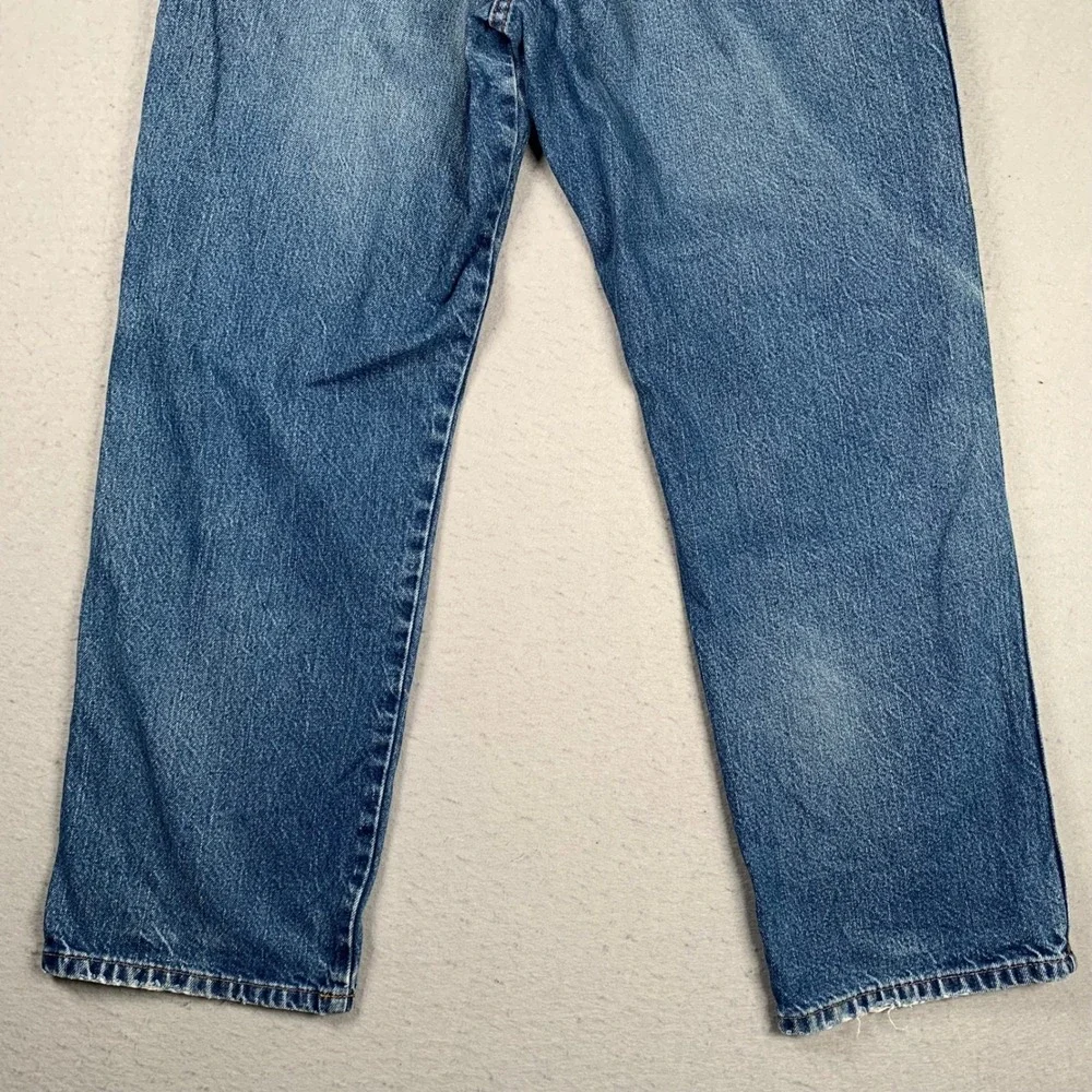 Dickies Jeans Mens 38x30 Blue Distressed Straight Leg Denim Workwear W6D1444 - Picture 13 of 16